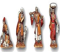 4 Pastores hebreos 10 cm serie italia 54028-1